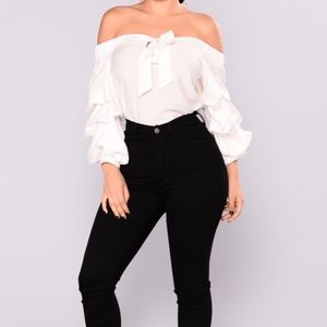 White Off the Shoulder Top